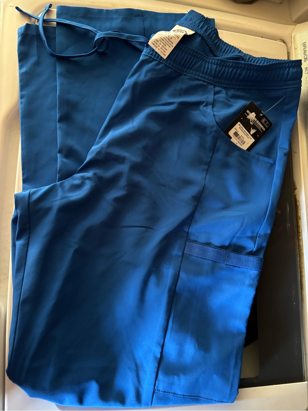 Dickies Mid rise Straight Leg Drawstring Pants/Scrub (lg)